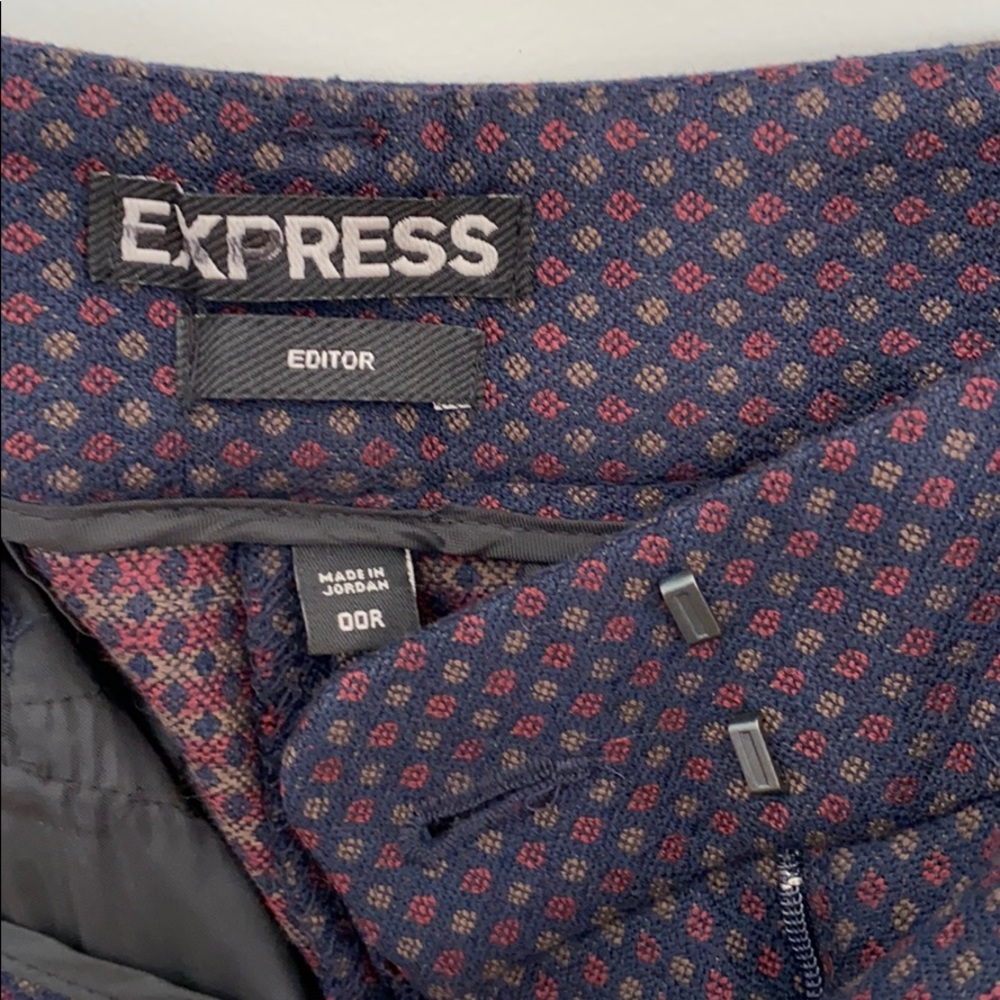 Express Editor Diamond Print Pant - image 3